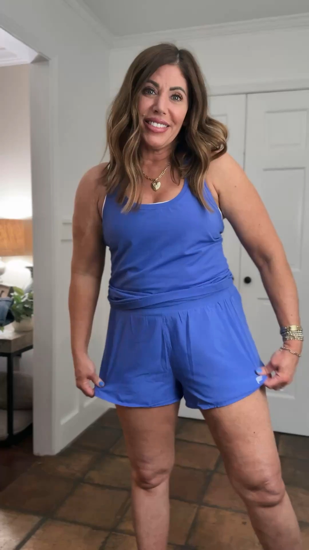 obsessed with this pretty blue!

Sign up for VIP and get two bottoms for $24 and 80% off of everything else plus you get credit credits each month that you can use towards free items!

I’m wearing the sun chaser shorts in a large
Medium impact bra in a medium
And this tank is a large



#LTKSaleAlert #LTKOver40 #LTKfitnessgoals