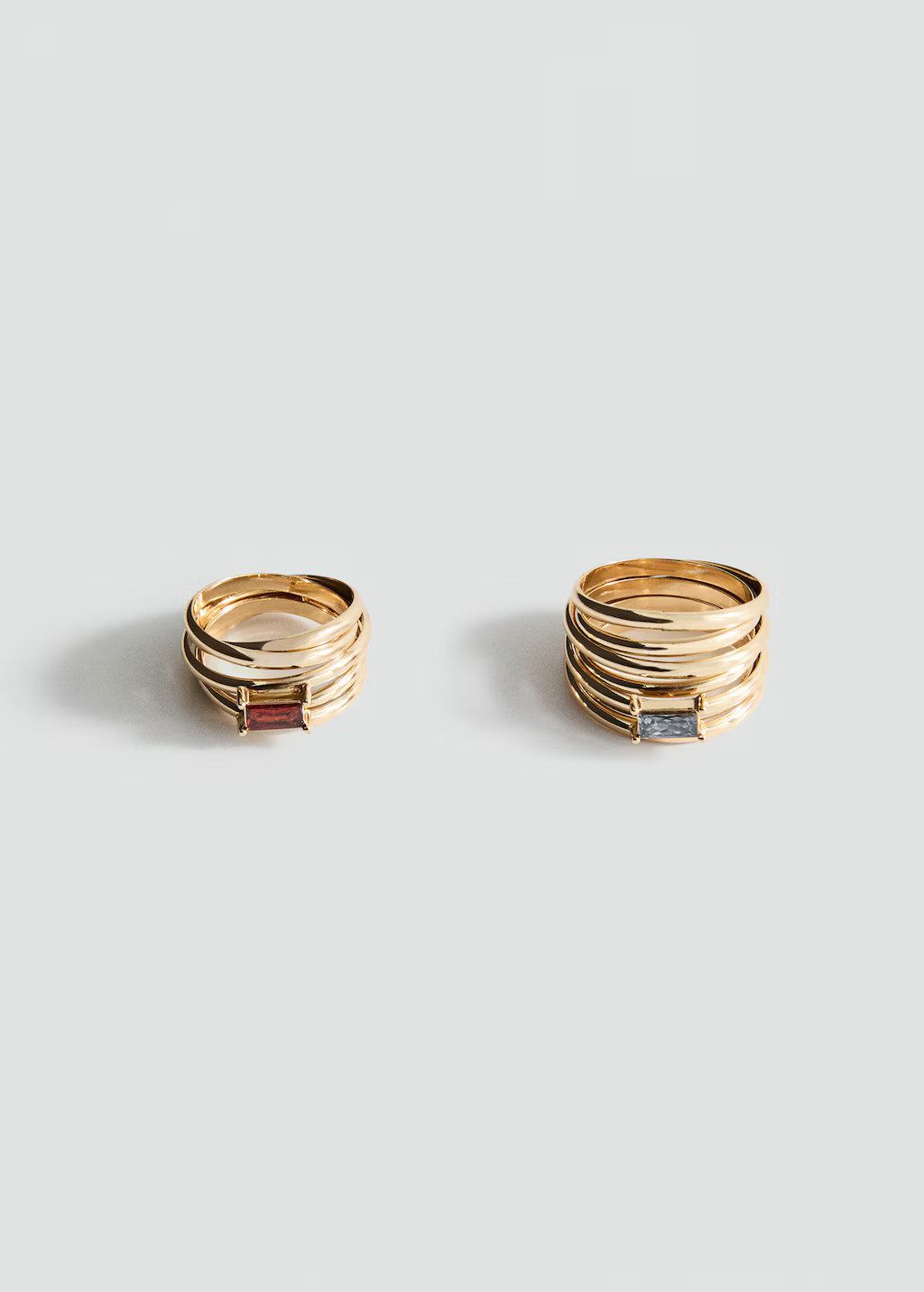 Set of 2 combined rings - Women | MANGO United Kingdom | MANGO (UK)
