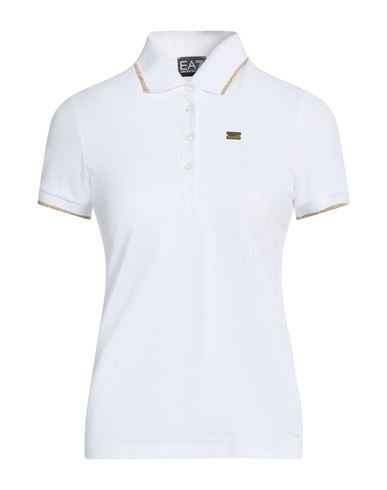 Ea7 Woman Polo shirt White Size XXS Cotton, Elastane | YOOX (US)