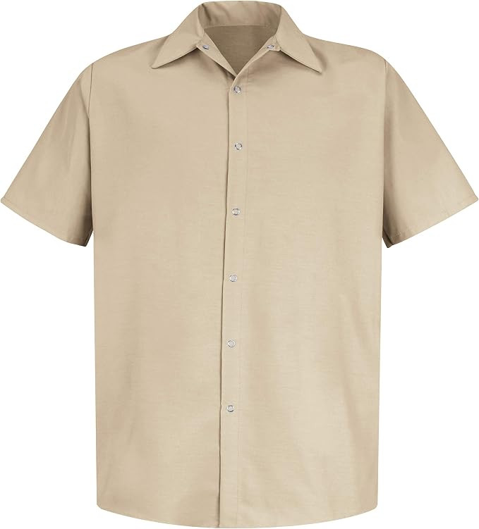 Red Kap Men's Specialized Pocketless Work Shirt | Amazon (US)