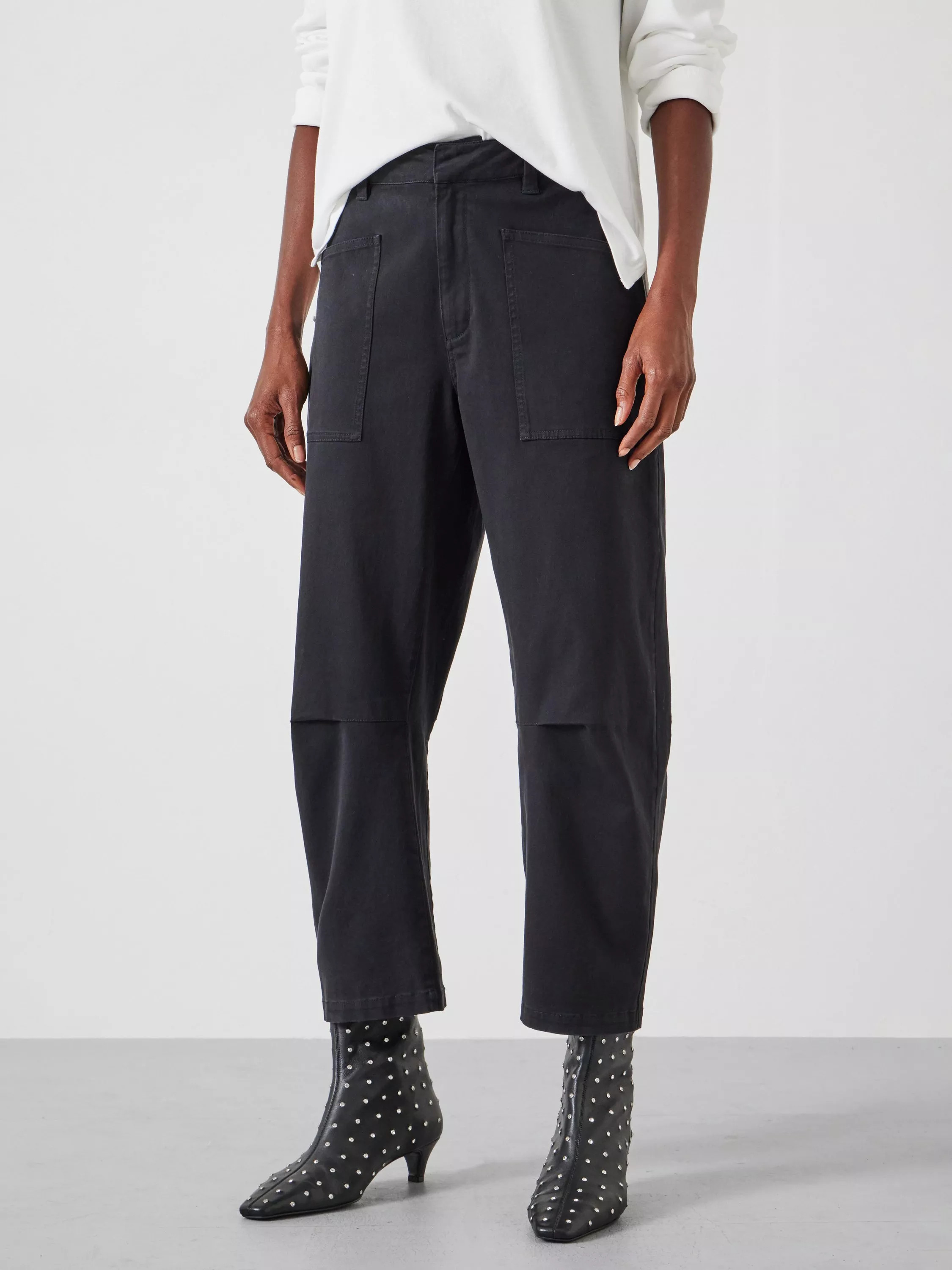 HUSH Cordi Barrel Leg Trousers | John Lewis (UK)