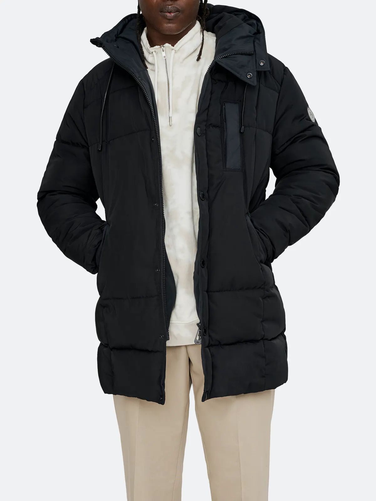 DYLAN Long Quilted Parka With Fixed Hood | Verishop
