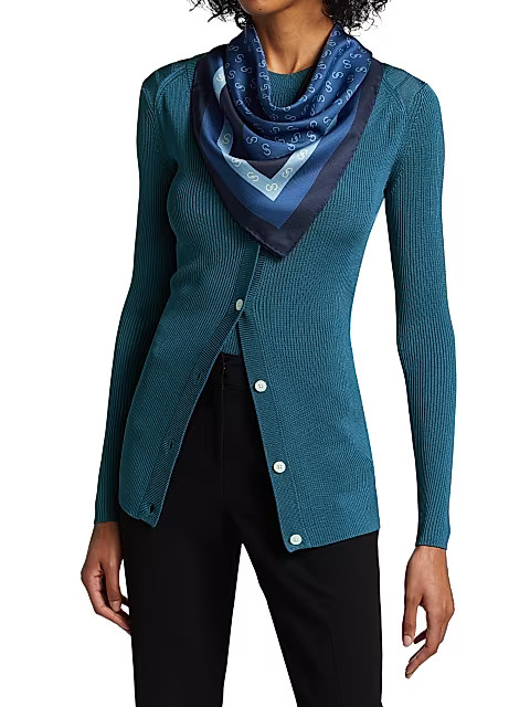 Icon Frame Print Silk Twill Scarf | Saks Fifth Avenue