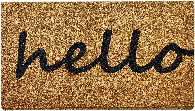 Ninamar Door Mat Hello Natural Coir – 29.5 x 17.5 inch | Amazon (US)