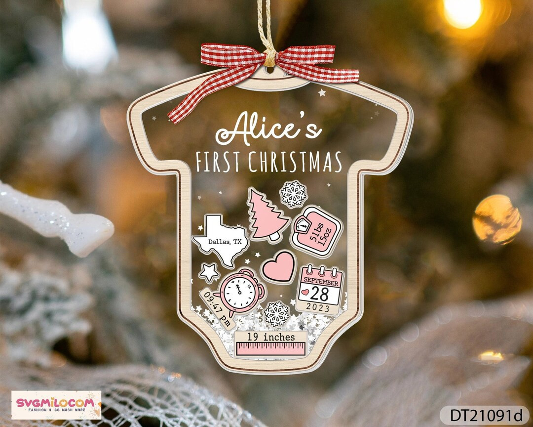Baby's First Christmas Ornament 2024, Baby 1st Christmas Ornament, Christmas New Baby Keepsake, 4... | Etsy (US)
