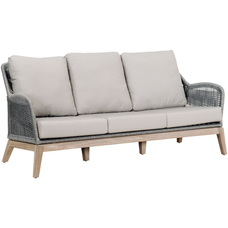 Easton Rope Outdoor Sofa, Platinum/Smoke Gray | One Kings Lane