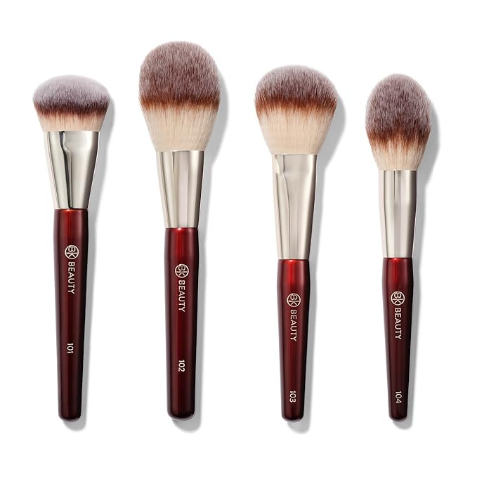 BK BEAUTY - ESSENTIALS FACE BRUSH SET (4PC) - Professional Makeup Brush Set for Liquid or Cream F... | Amazon (US)