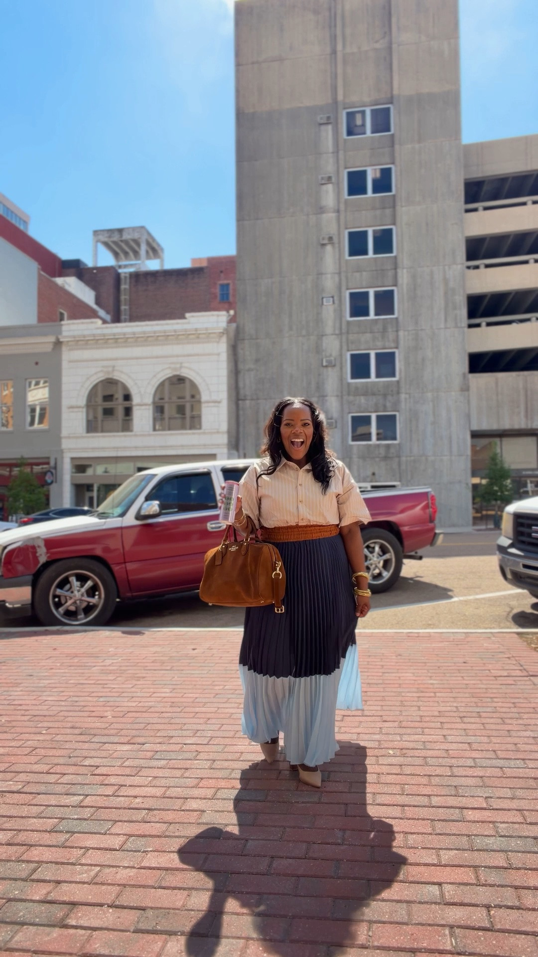 Today’s workwear #ootd 🤎 How chic is this dress from @Anthropologie?! I’m in the size large petite but I could have taken the medium petite. This will take you right through to Fall! 🍂

#LTKootd #LTKSaleAlert #LTKPetite