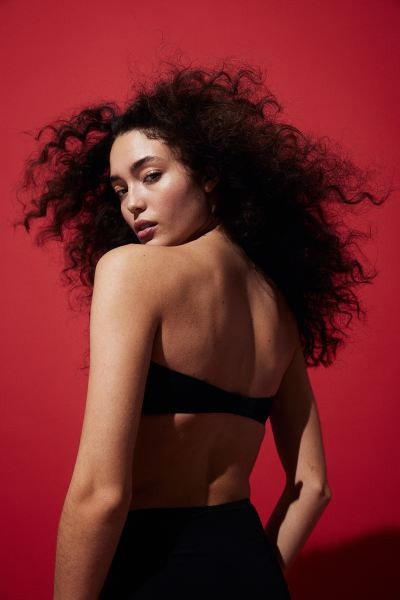 Padded Bandeau Bikini Top - Black - Ladies | H&M US | H&M (US + CA)