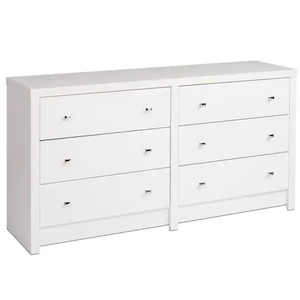 Pure White Nolita 6-drawer Dresser | Bed Bath & Beyond