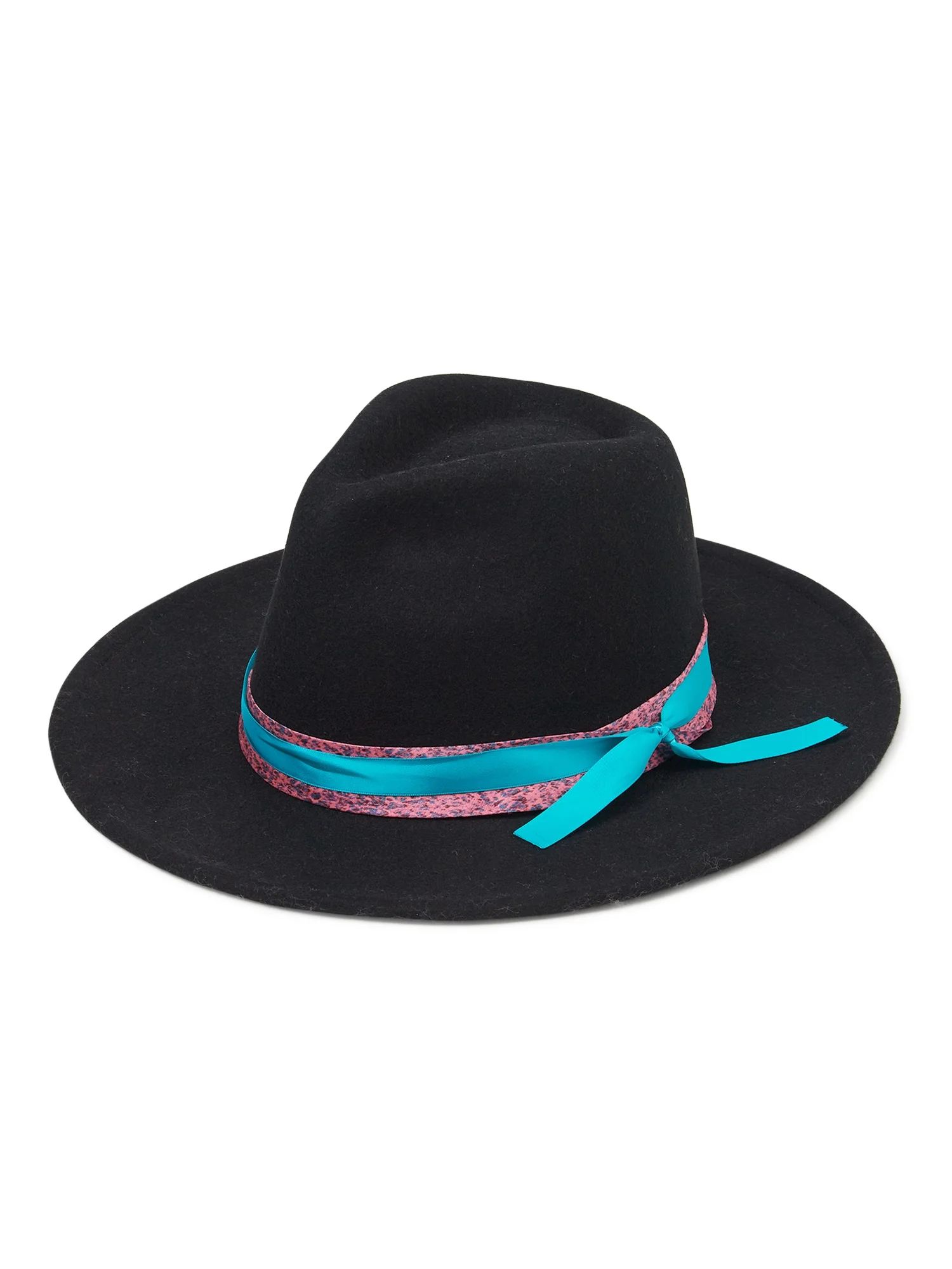 Scoop Adult Female High Crown Felt Fedora with Leopard Trim | Walmart (US)