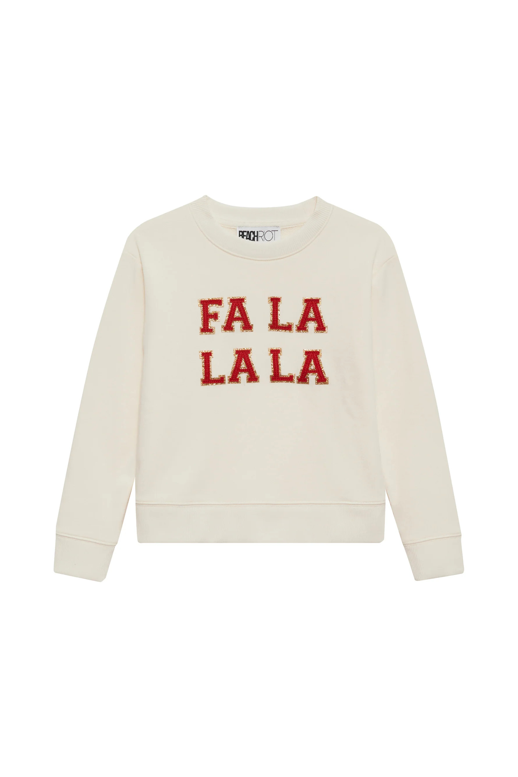 Little Cassia Top Frosted Fa La La | Kids Holiday Sweater | Beach Riot | Beach Riot
