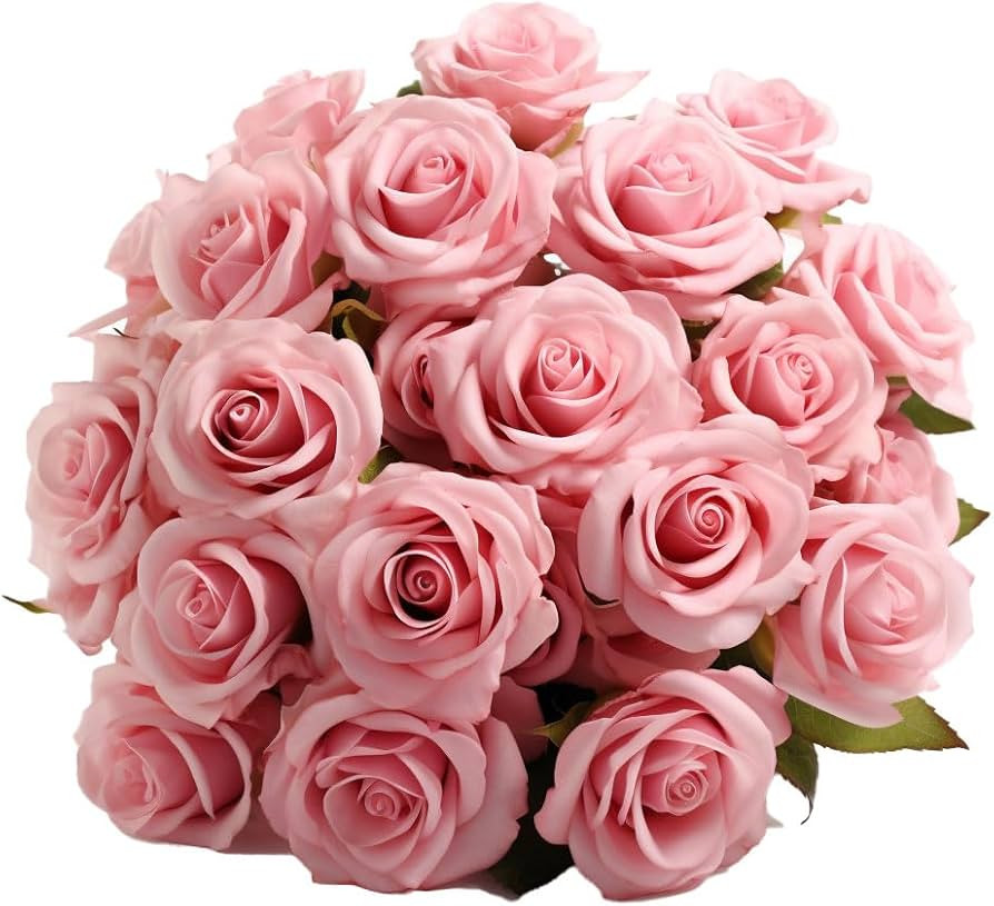 Pink Roses- Fresh Flowers- 50 Lovely Stems (OM) | Amazon (US)