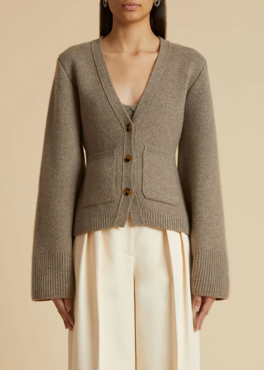 The Scarlet Cardigan in Barley | Khaite