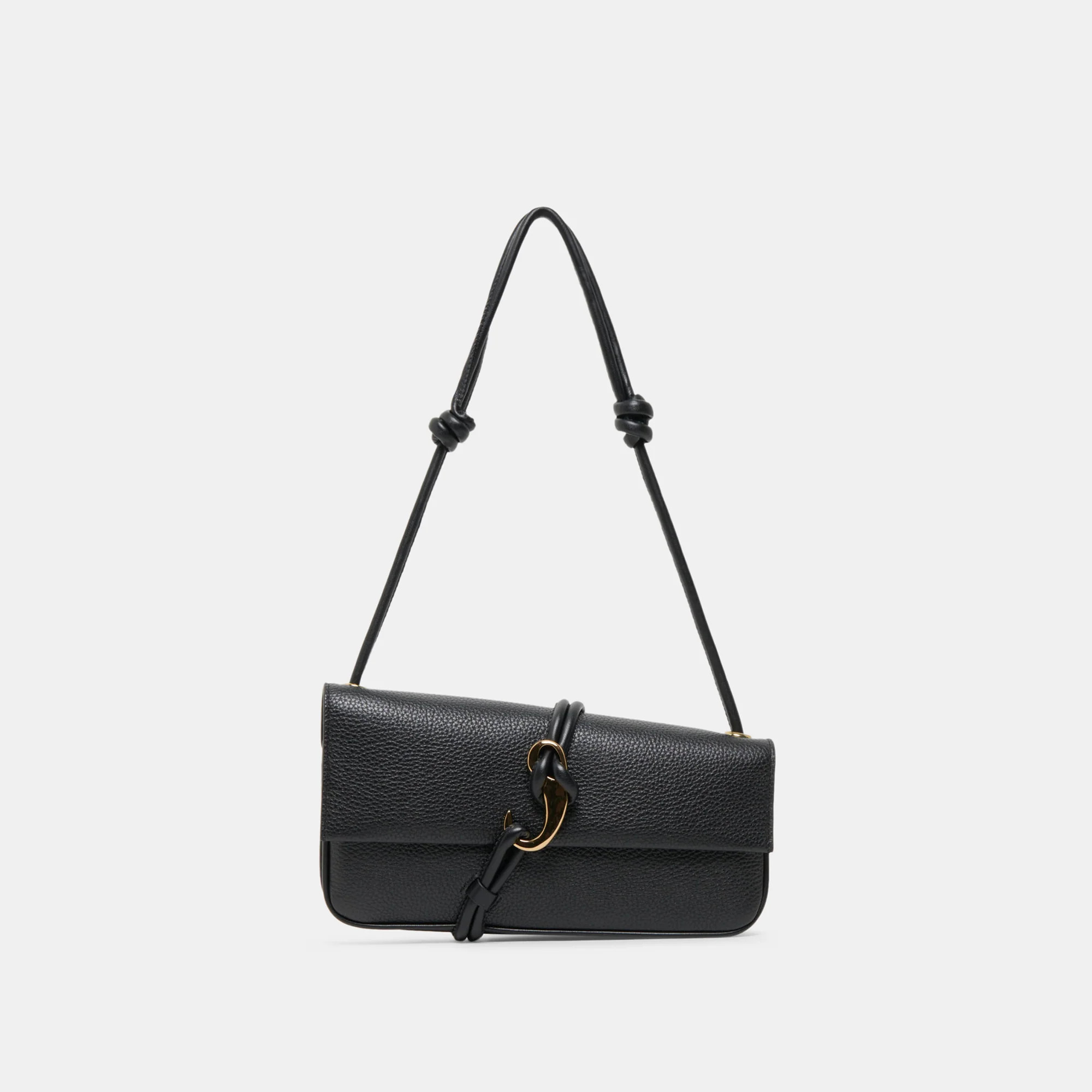 Alice Shoulder Bag Black Leather | DolceVita.com