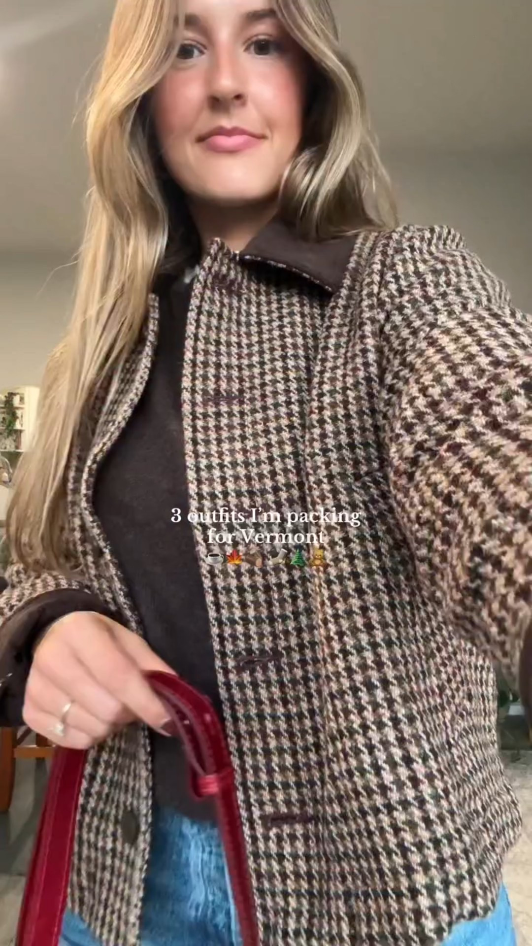 1st brown jacket comes on their site mid october I got it in a size Small. 
brown cashmere sweater in a Large Petite 
2nd tan jacket i have in a Small Petite. White fisherman sweater in a medium petite. 
red jacket is thrifted llbean 
red purse i got in france 

#LTKSeasonal