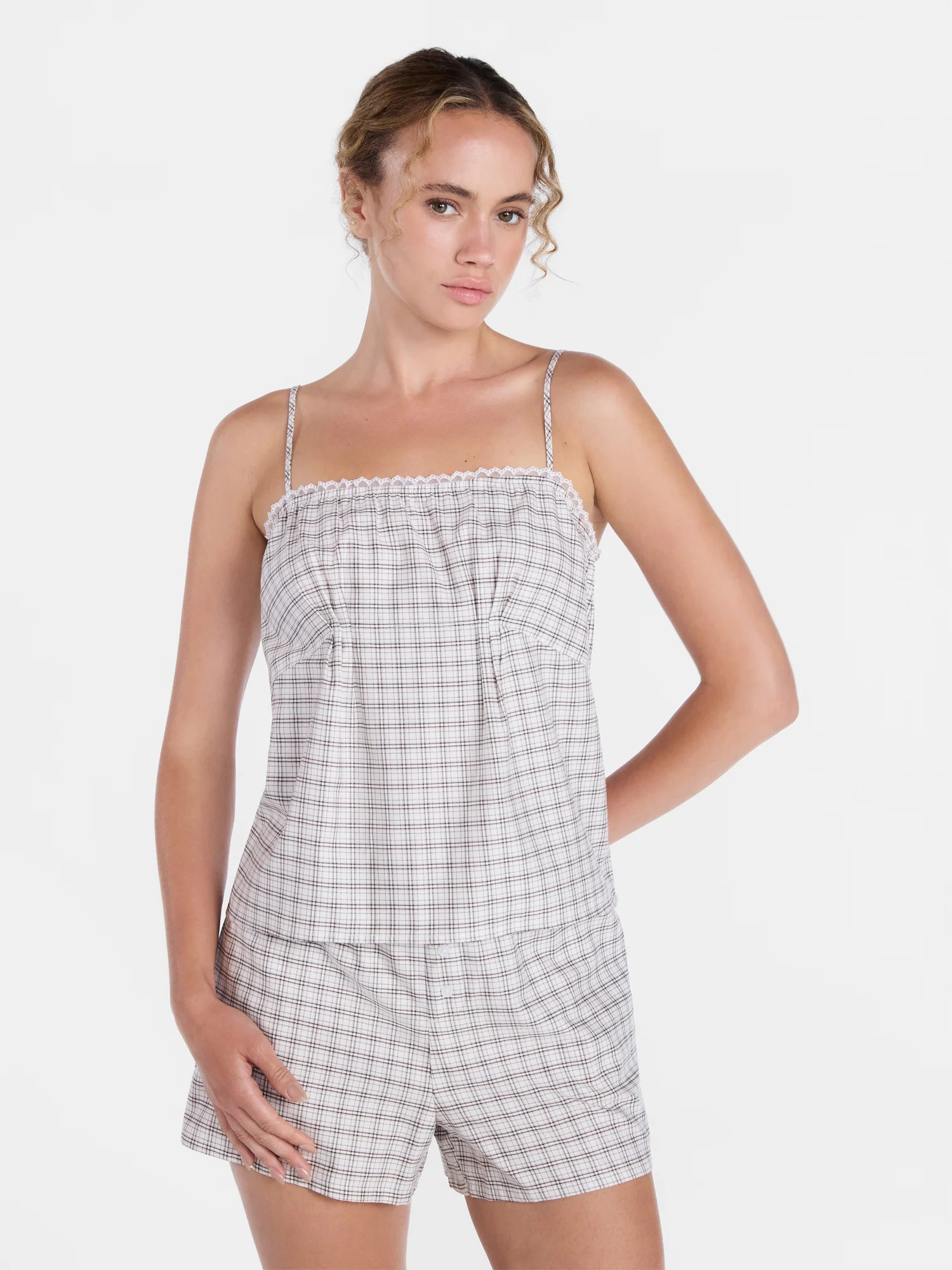Joyspun Women's Woven Poplin Sleep Cami Top, Sizes XS-3X | Walmart (US)