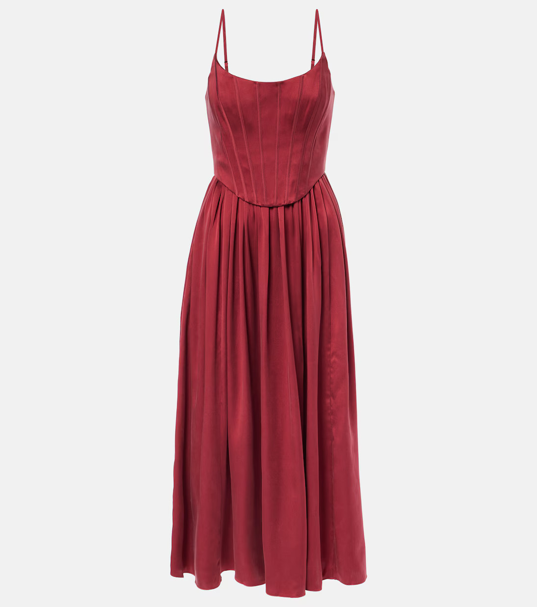 Silk satin bustier dress | Mytheresa (UK)