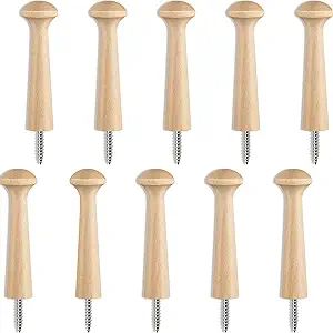 Wooden Shaker Peg Wood Screw-on Shaker Pegs 2.9 Inch Long Unfinished Wood Shaker Racks for Hangin... | Amazon (US)