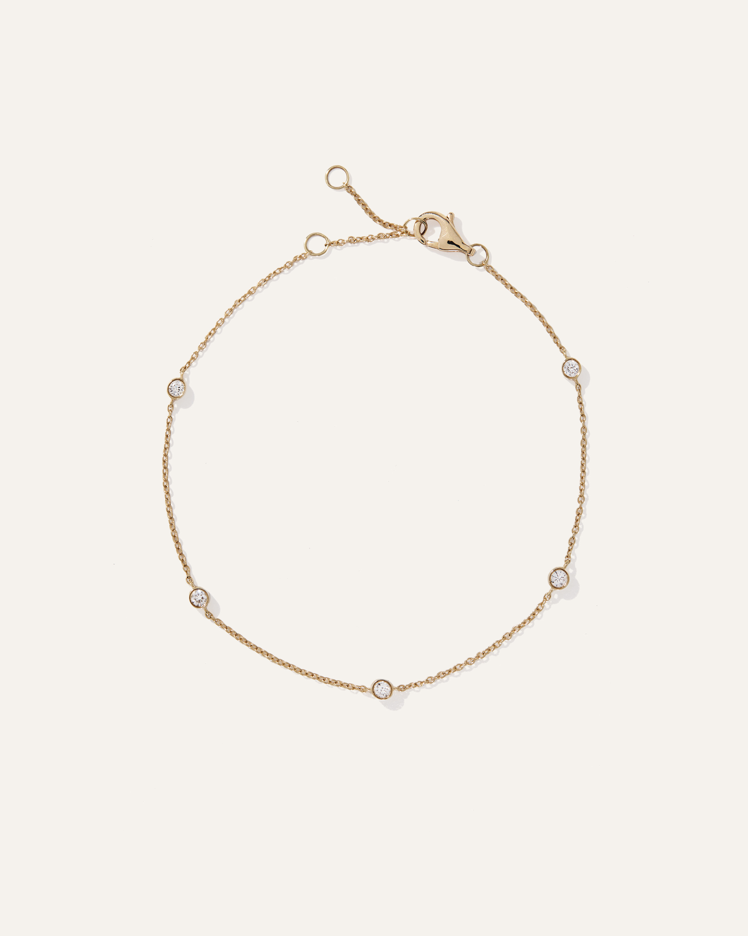 Quince | Women's 14K Gold Diamond Bezel Station Bracelet in Yellow Gold | Quince
