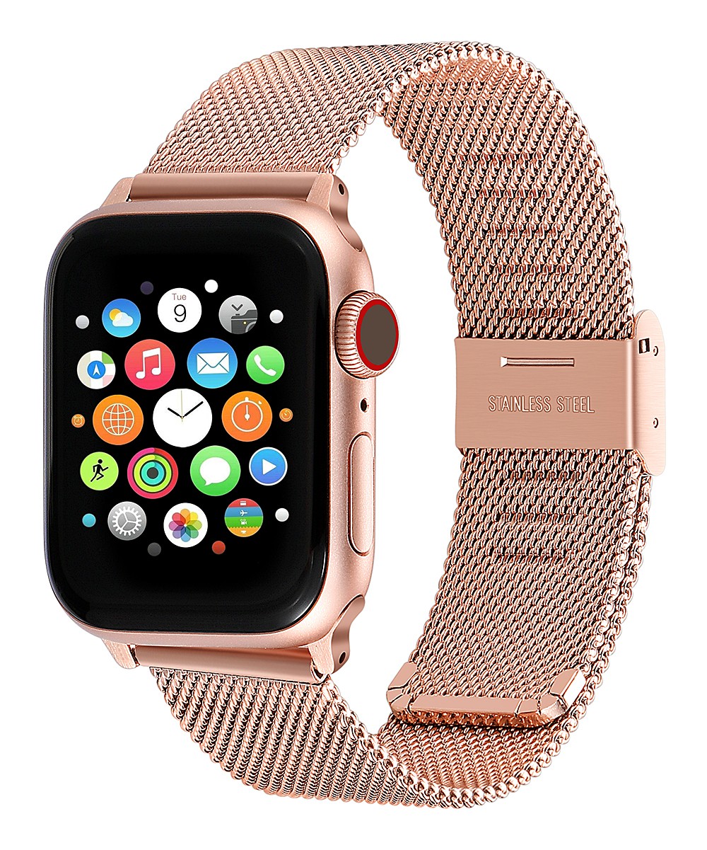 Rose Goldtone Stainless Steel Mesh Apple Watch Band | zulily