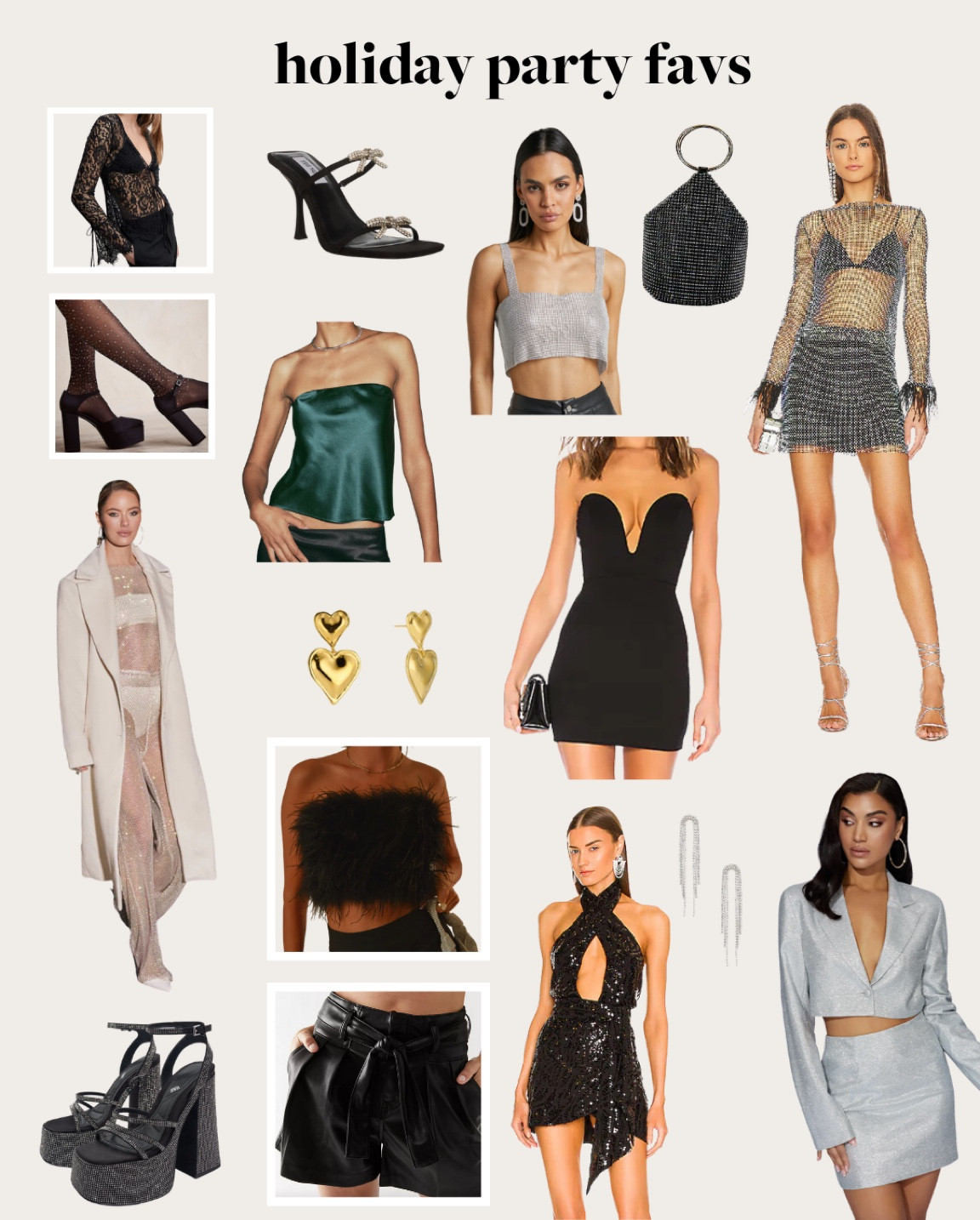 holiday party favs including sparkly dresses from revolve, meshki, fur tops, sparkly Steve Madden heels, mango lace top, etc #holidayparty #holidaystyle #holidayootd

#LTKunder100 #LTKstyletip #LTKSeasonal