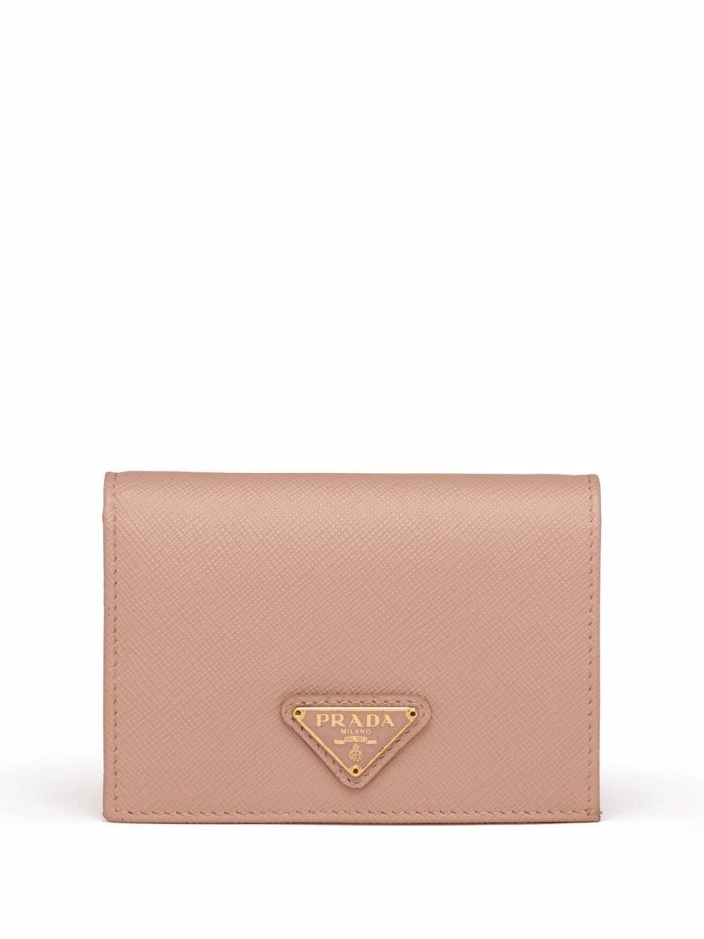 Prada logo-plaque small wallet - Pink | Farfetch Global