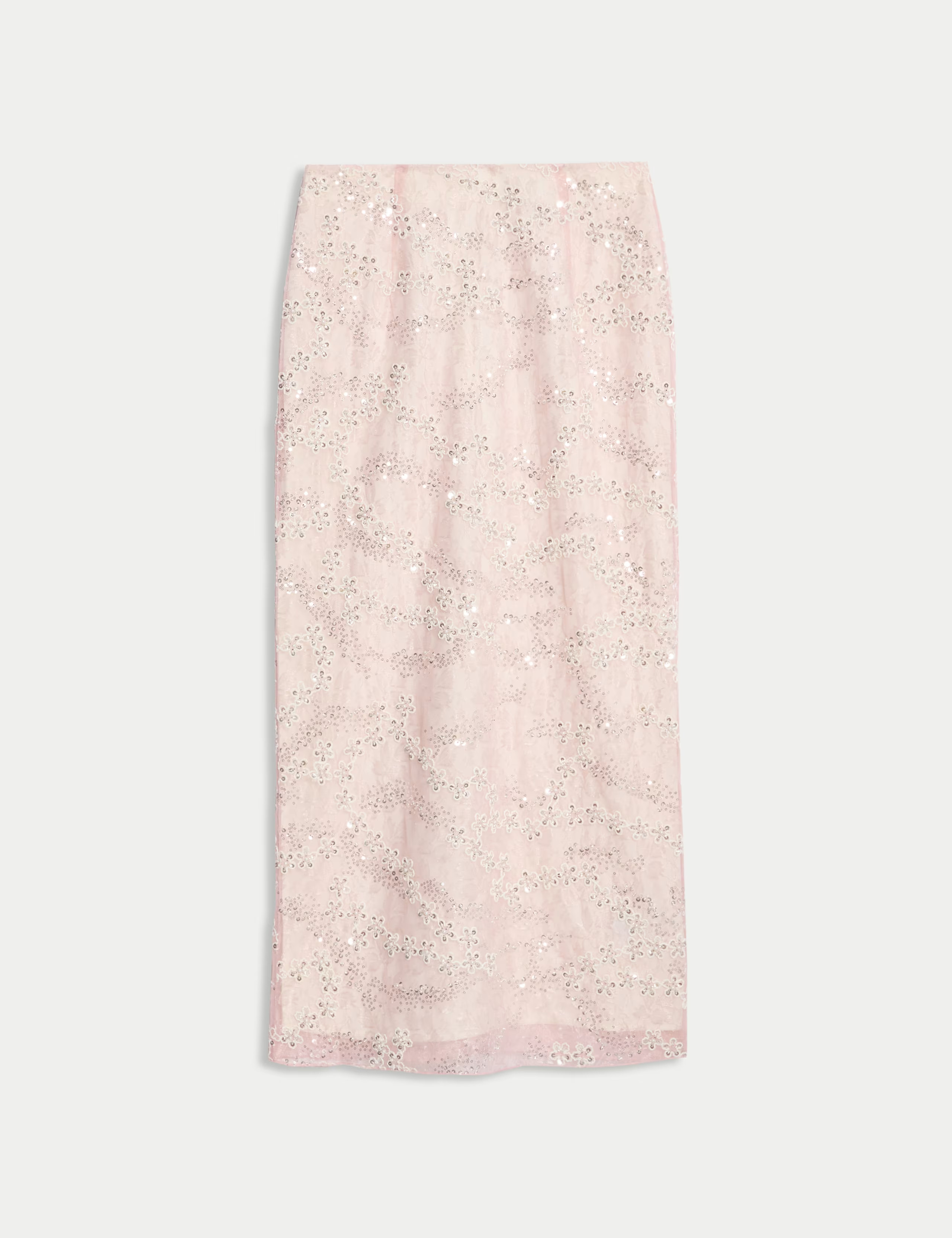Sequin Floral Midi Slip Skirt | Marks & Spencer (UK)