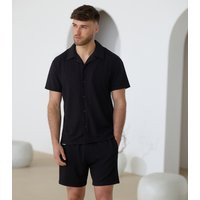 Men's Signature Black Waffle Texture Shirt Gym King New Look | New Look (UK)