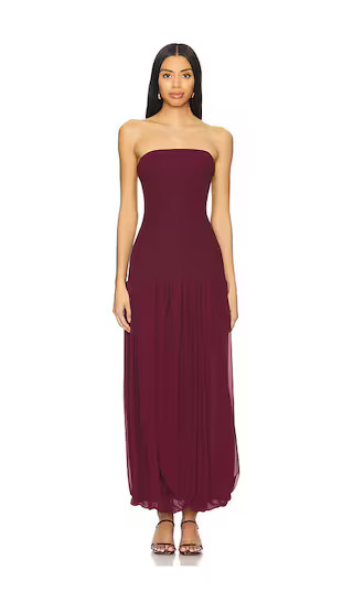 Laken Dress in Maroon | Revolve Clothing (Global)