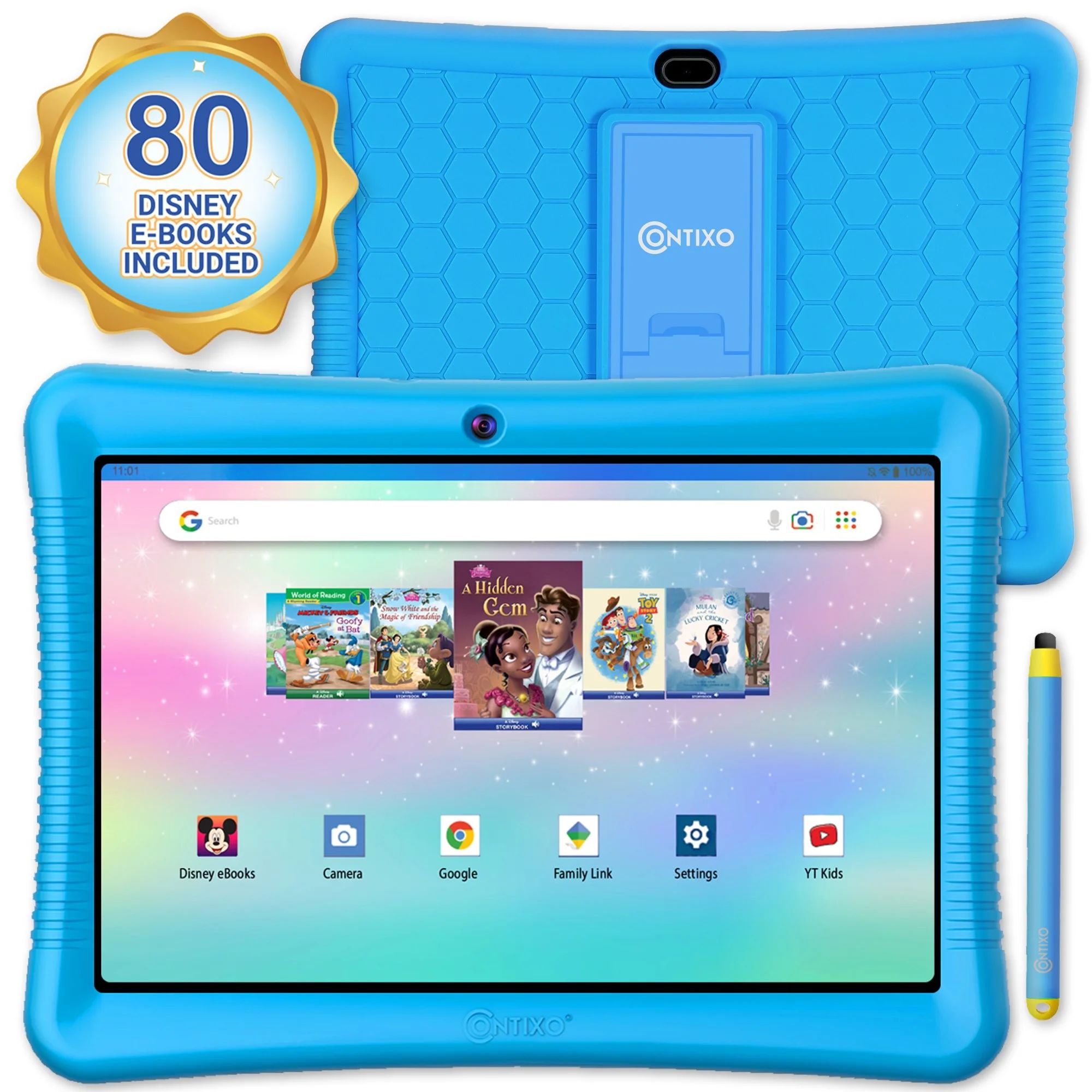 Contixo 10" Android Kids Tablet 64GB, Includes 80+ Disney Storybooks & Stickers, Kid-Proof Case w... | Walmart (US)