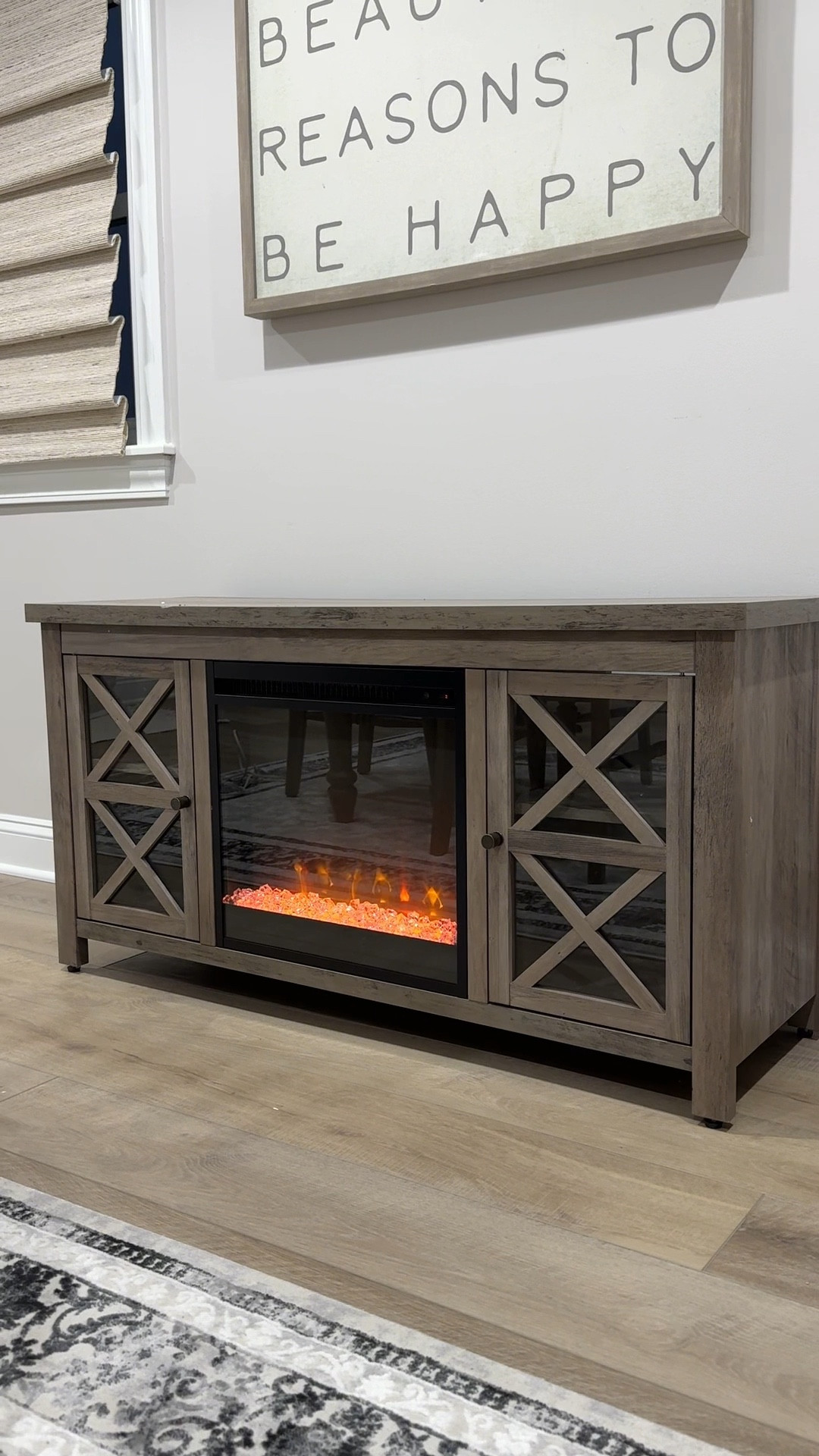 This fireplace and tv stand combo is perfect for the winter months! Tons of storage and super cute 🥰

#LTKGiftGuide #LTKVideo #LTKhome