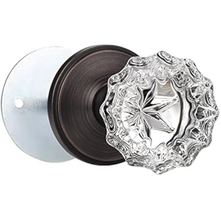 KNOBWELL 1 Pack Single Sided Crystal Individual Dummy Door Knob, Classic Rosette Faceted Crystal Doo | Amazon (US)