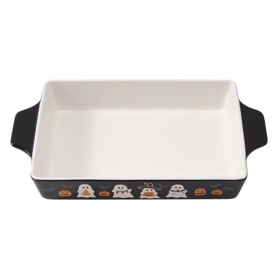 WTC 9" x 13" Ghost & Jack-O-Lantern Glazed Stoneware Bake & Serve Dish | Walmart (US)