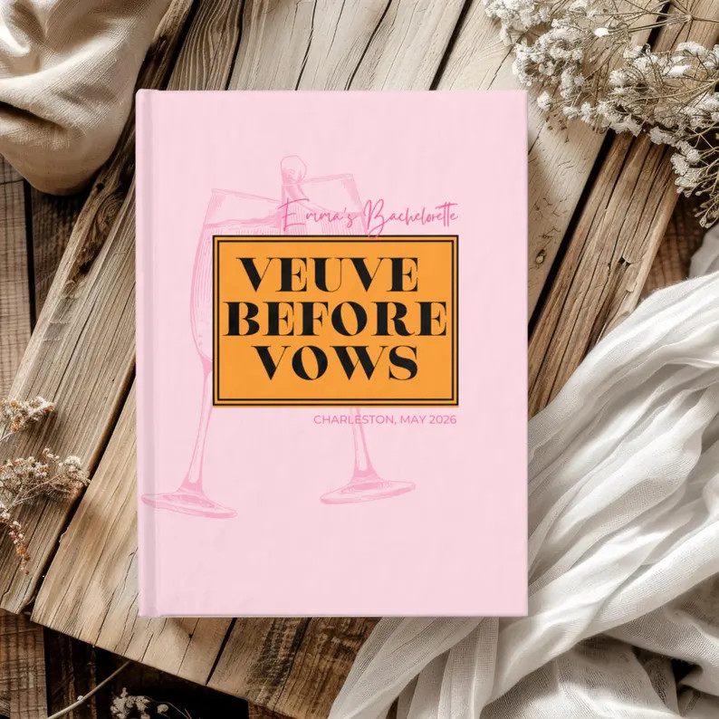 Veuve Before Vows Personalized Bachelorette Book Gift for Bride, Custom Last Rendez Veuve Champag... | Etsy (US)