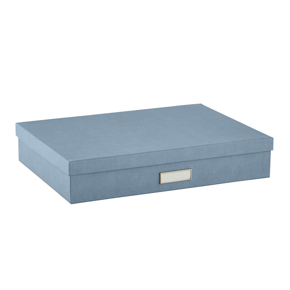 Bigso Steel Blue Stockholm Office Storage Boxes | The Container Store