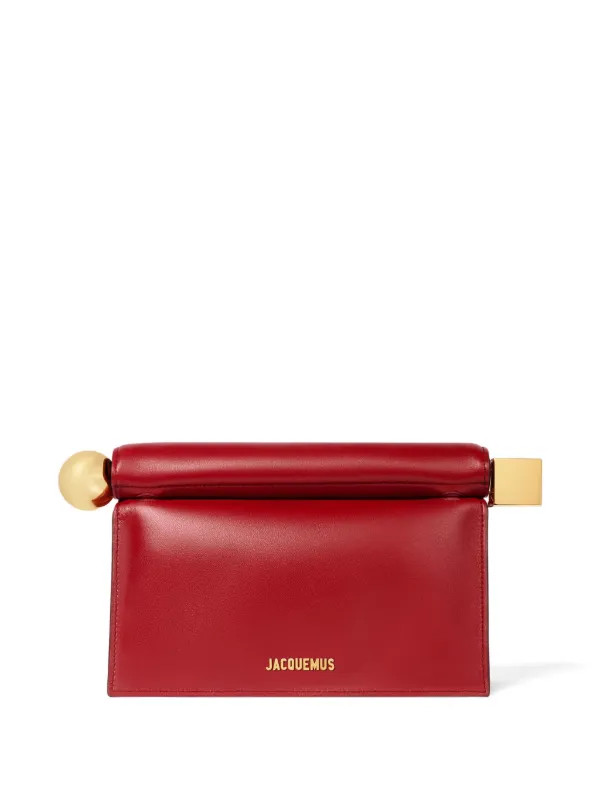 Jacquemus The Rond Carré Clutch Bag | Red | FARFETCH | Farfetch Global