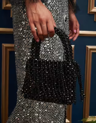 Dream Sister Jane beaded bag in black | ASOS (Global)