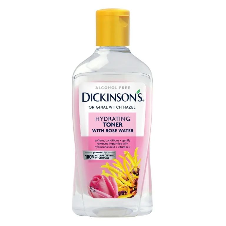 Dickinson's Enhanced Witch Hazel Hydrating Toner with Rosewater, Alcohol Free, 98% Natural Formul... | Walmart (US)