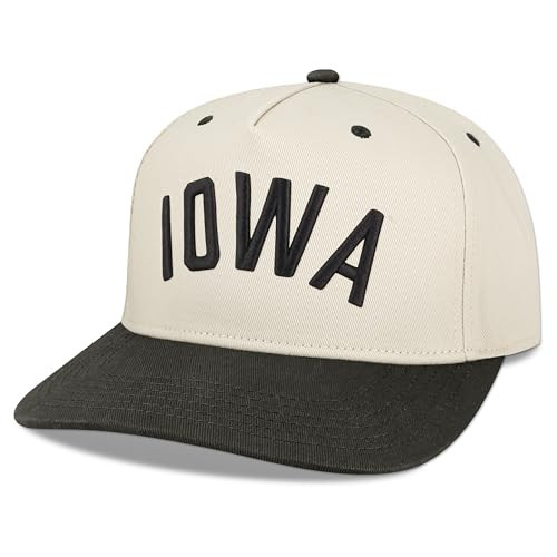 Legacy NCAA Officially Licensed Baseball Hat, Iowa Hawkeyes, Lightweight Cap for Men & Women, Heritage Twill Adjustable (HTA), Stone/Black, One Size Fits Most, Adjustable Closure | Amazon (US)