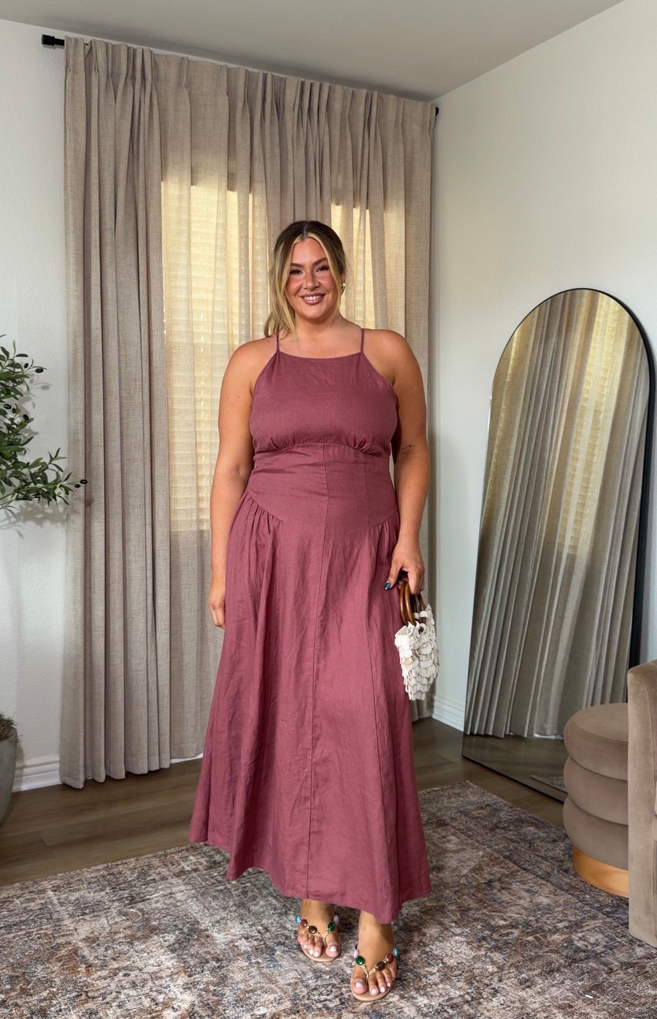 bra less summer dress 🤎 wearing a size xl tall

#LTKootd #LTKWedding