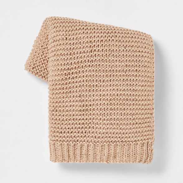 Nep Yarn Knit Throw Blanket - Threshold™ | Target
