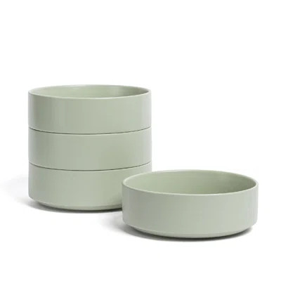 over&back Stackable 25oz Semi Hand-Finished Stoneware Cereal Bowls | AllModern