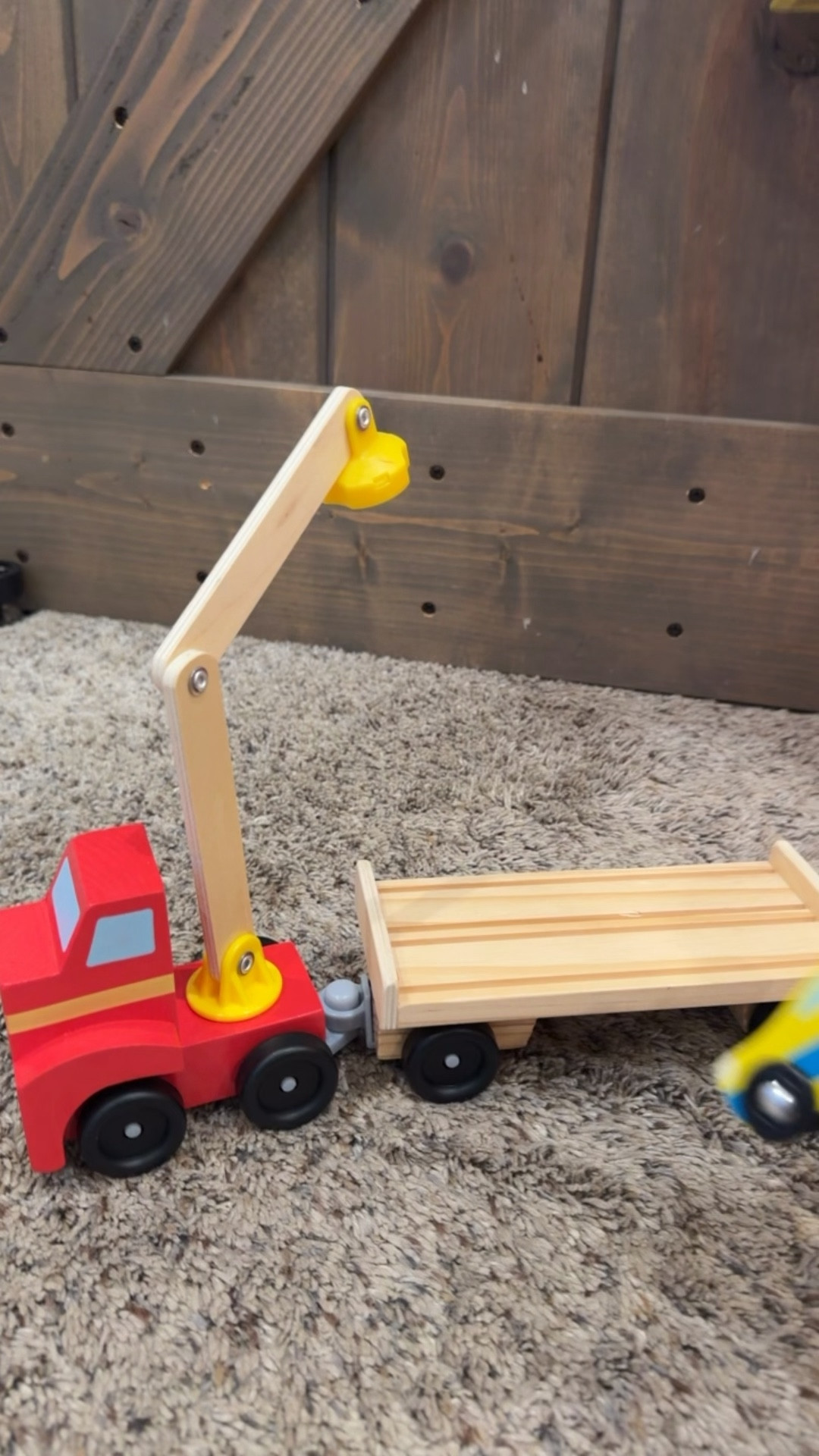 My 15 month old loves this toy!
50% off right now! Comes with 4 cars 
Magnetic truck loader
Can move it around!
Melissa & Doug Magnetic Car Loader Wooden Toy Set with 4 Cars and Toy Truck - Pretend Play and Race Car Fun for Preschool Toys, Ages 3+
