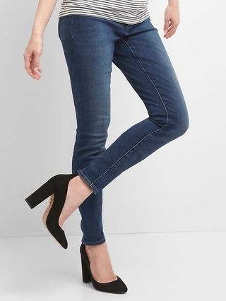 Gap Womens Maternity Inset Panel True Skinny Jeans Rich Indigo Size 25 | Gap US