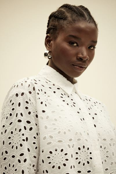 Eyelet Embroidered Shirt | H&M (US + CA)