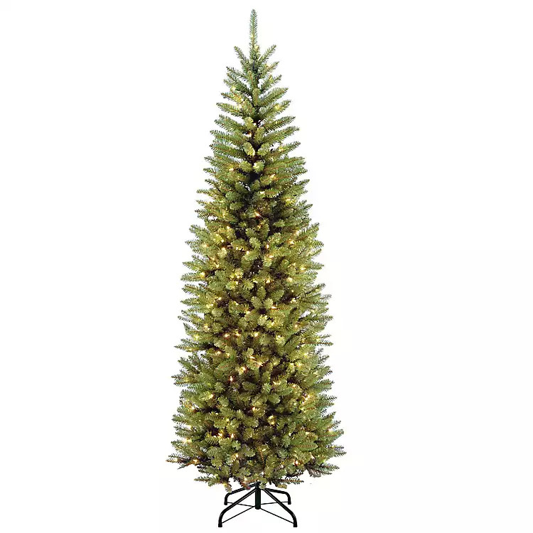 7.5 ft. Pre-Lit Kingswood Fir Slim Christmas Tree | Kirkland's Home