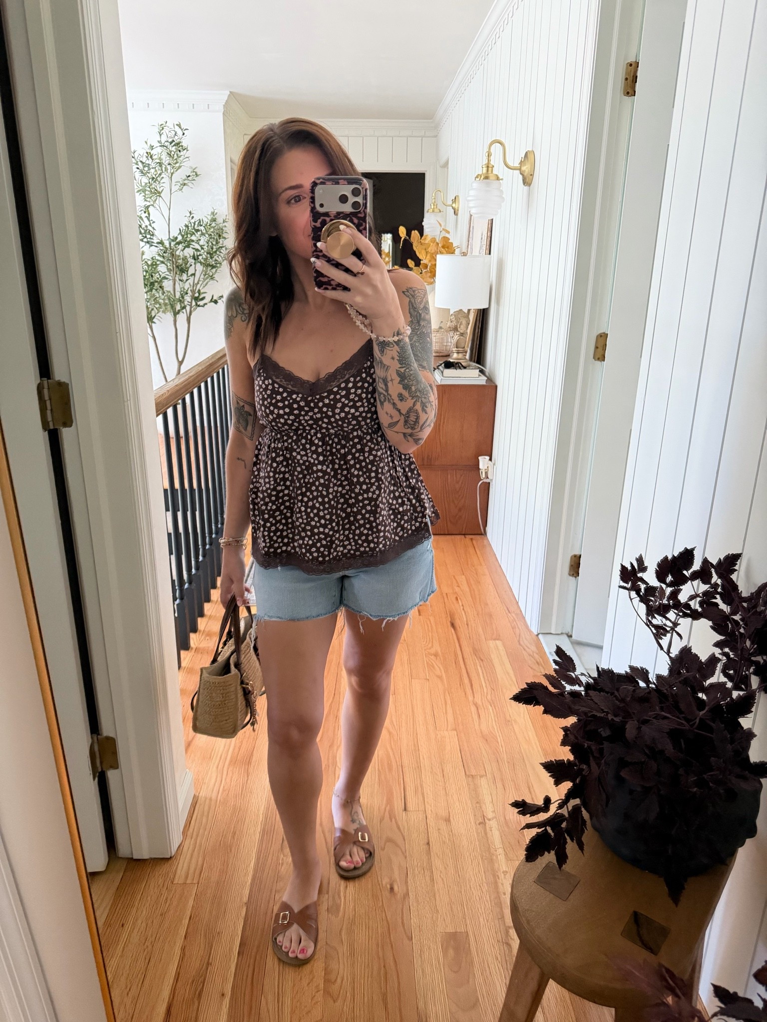Brown floral tank from AE size small
Jean shorts size 2

#LTKPetite #LTKSeasonal