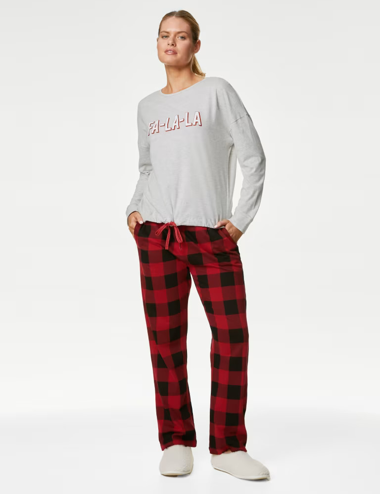 Women's Checked Family Christmas Pyjama Set | Marks & Spencer (UK)