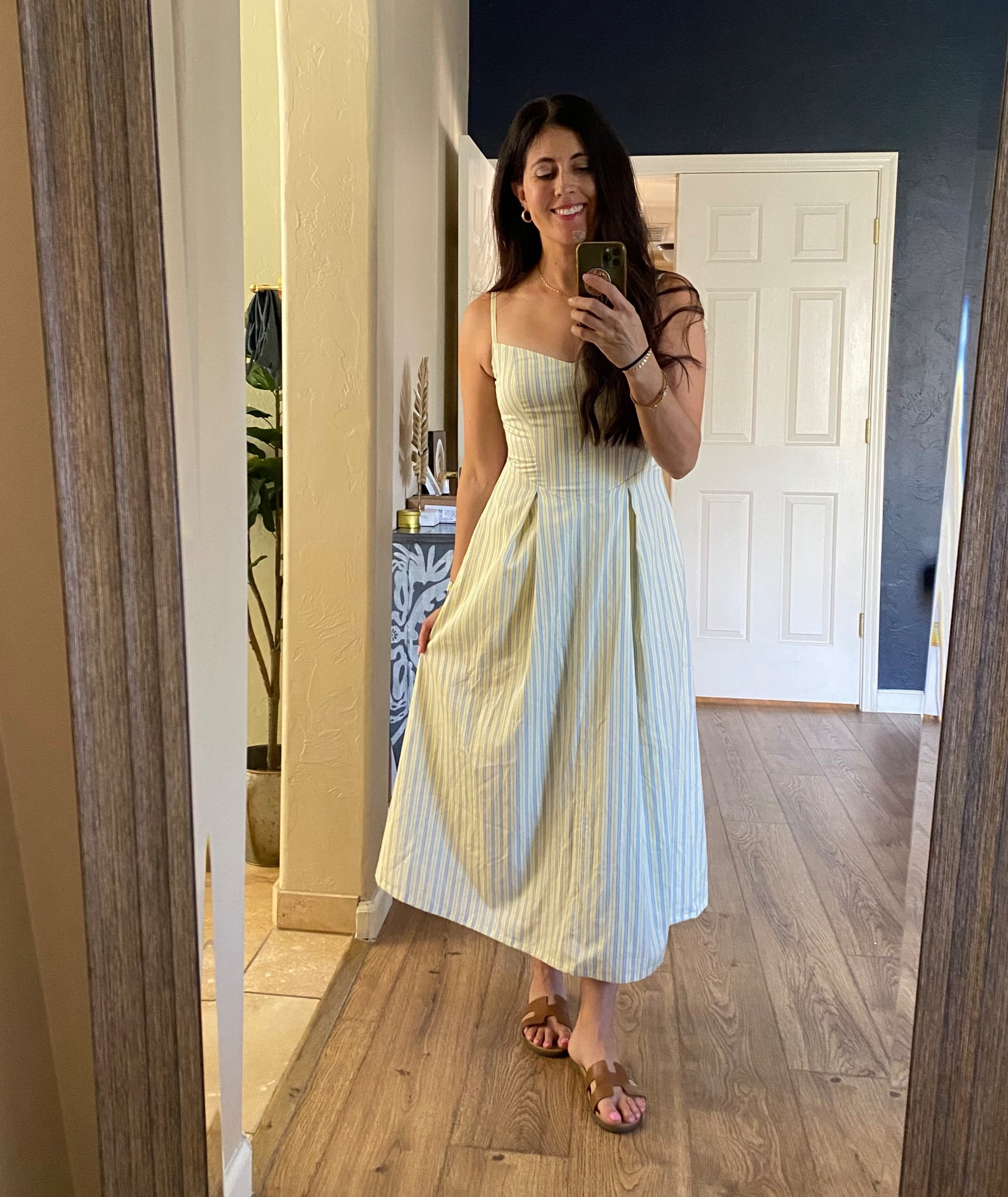 Perfect midi dress for spring and summer ☀️ it’s lined and not see-through at all. True to sizee

#LTKOver40